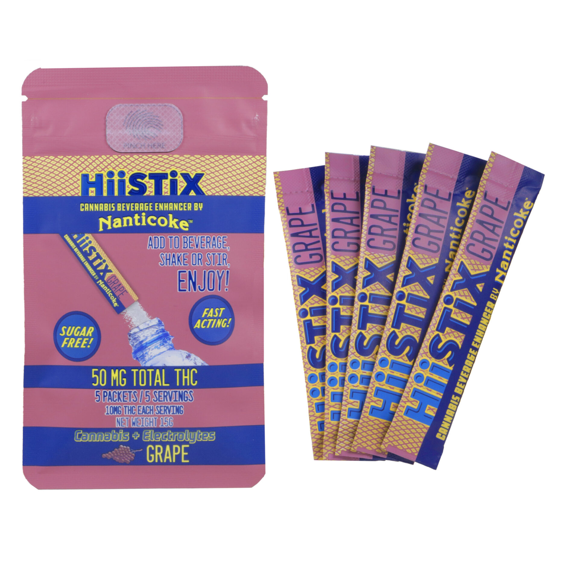 Nanticoke HiiStix 5 x 10 Grape Drinks 5-pack {50mg}