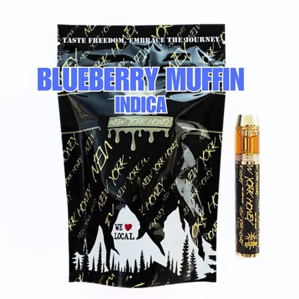 New York Honey 1g AIO Pen - Blueberry Muffin All-In-One Vapes (Indica) 87.63% {1g}
