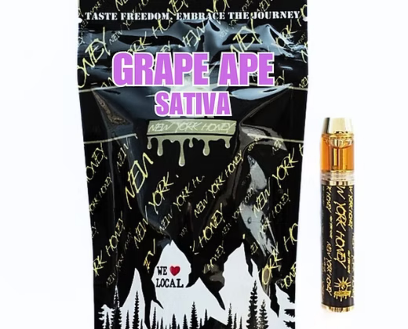 New York Honey Grape Ape All-In-One Vapes  (Indica) 81.5% {1g}