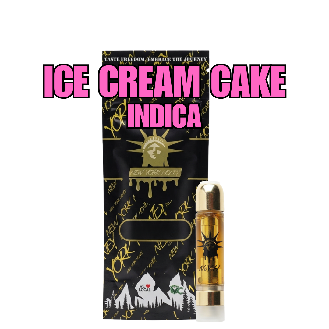 New York Honey Ice Cream Cake Threaded Vape Cartridges  (Indica) 79% {1g}