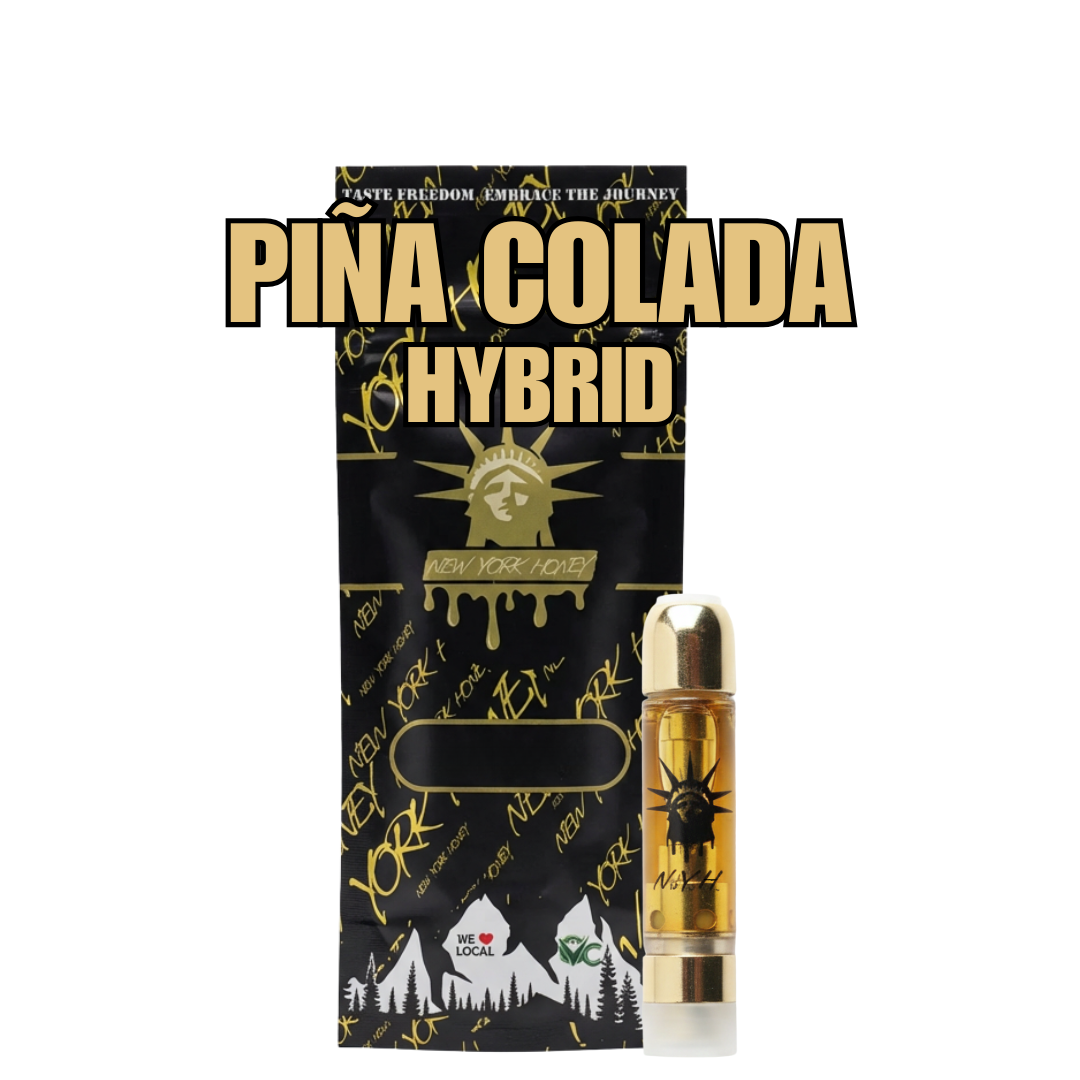 New York Honey Pina Colada Threaded Vape Cartridges (Hybrid) 85% {1g}