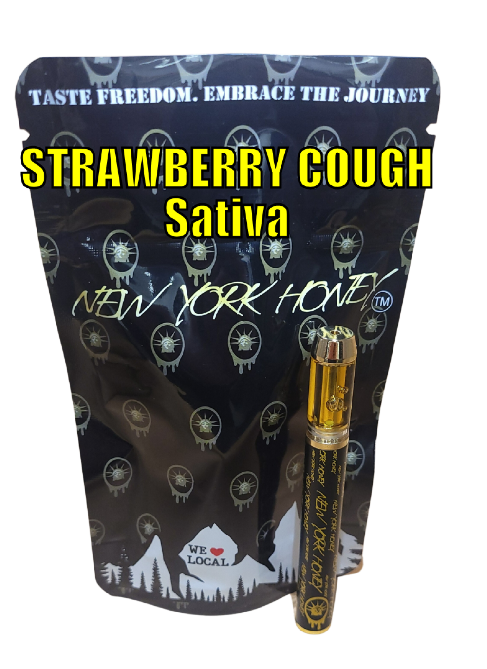 New York Honey Strawberry Cough All-In-One Vapes (Sativa) 82% {1g}