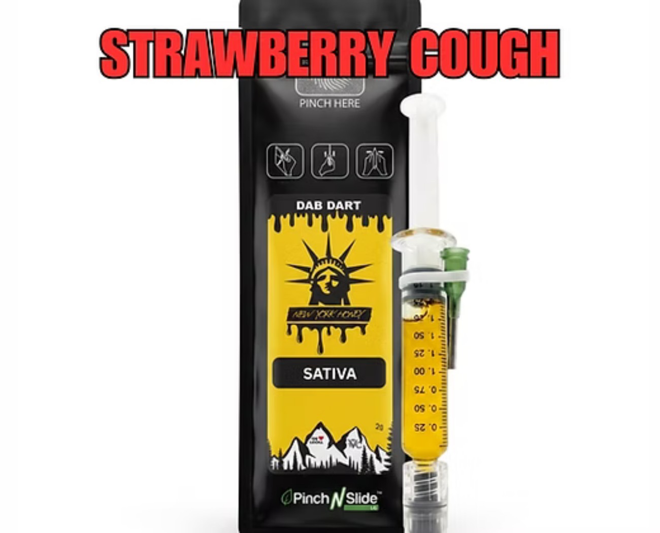New York Honey Strawberry Cough DAB DART Concentrates (Sativa) 83% {2g}