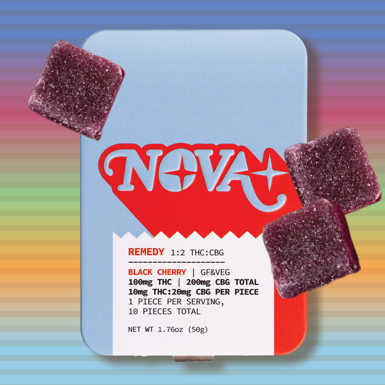Nova Black Cherry 1:2 Remedy Gummies 10-pack (Hybrid) {100mg}