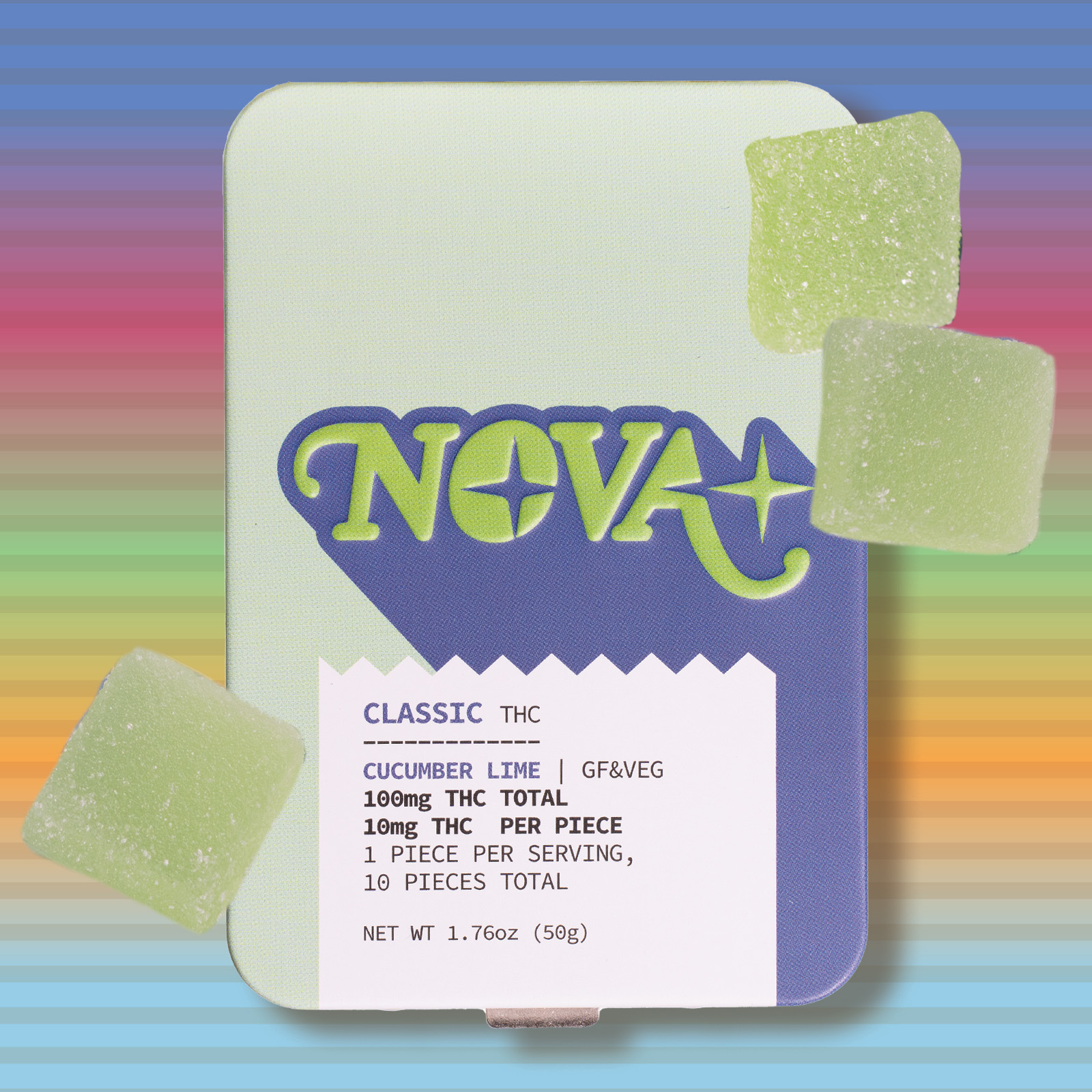 Nova Lime Classic Gummies 10-pack (Hybrid) {100mg}