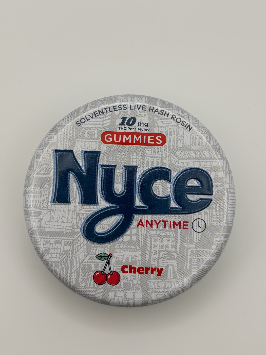 NYCE Cherry Live Hash Rosin Gummies 10-pack (Hybrid) {100mg}