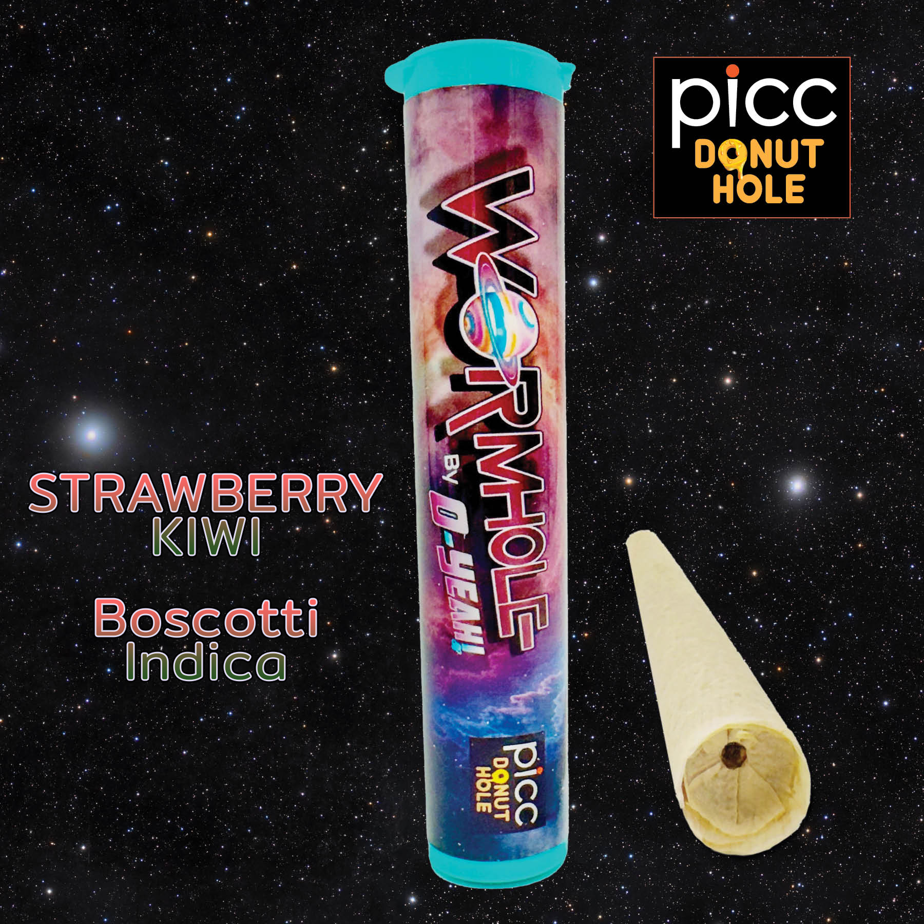 O-Yeah! Strawberry Kiwi Boscotti Infused Pre-Roll (Indica) 29% {1g}