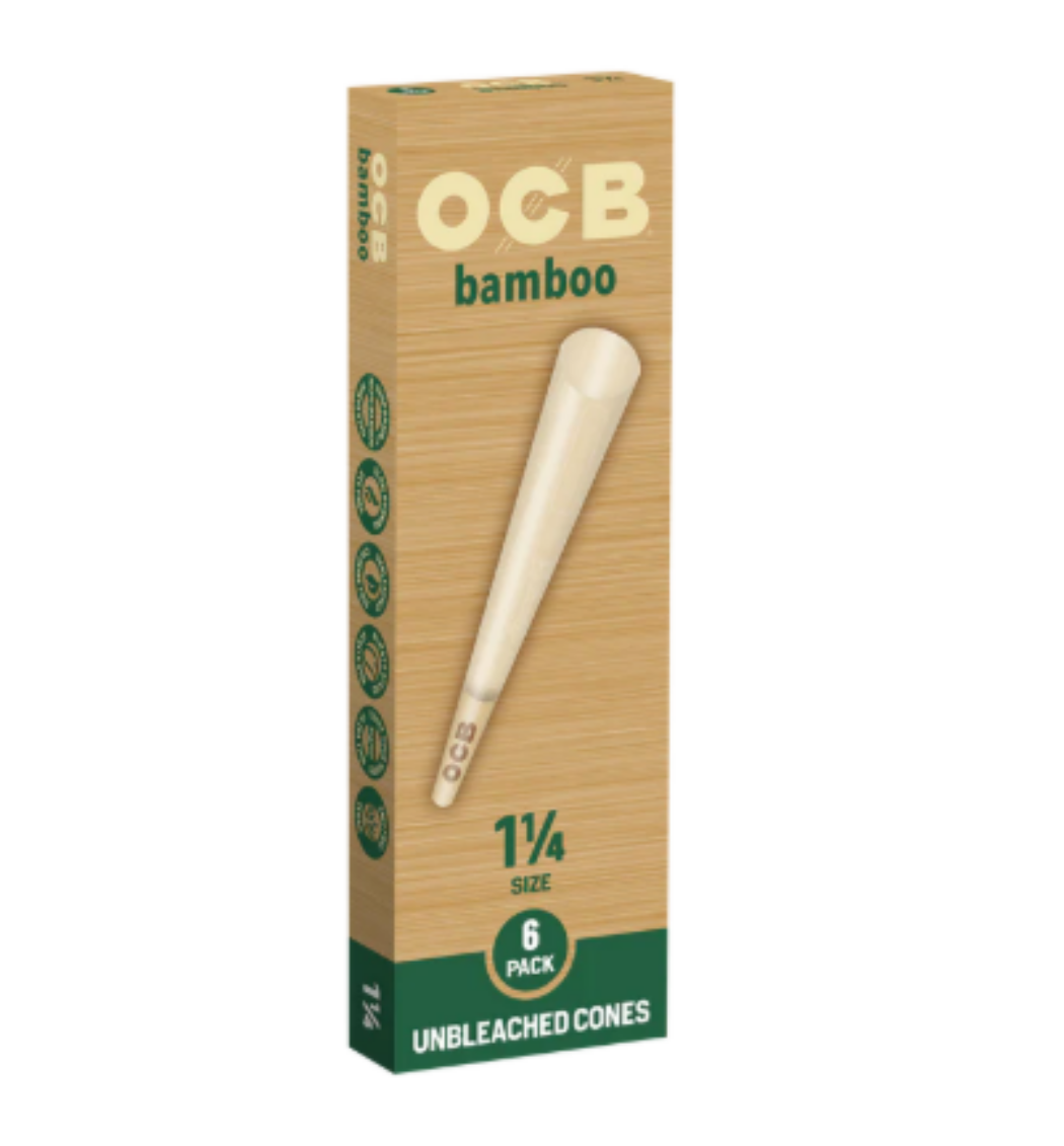 OCB Bamboo Cone 1 1/4 Unbleached Accessories 6-pack