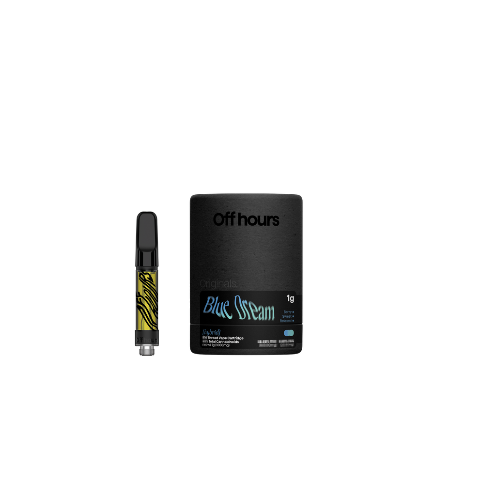 Off Hours Blue Dream Threaded Vape Cartridges  (Hybrid) 79% {1g}
