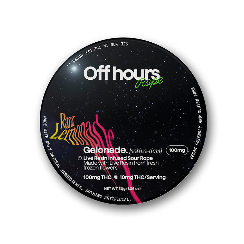 Off Hours Gelonade Live Resin Rope Gummy (Hybrid) {100mg}