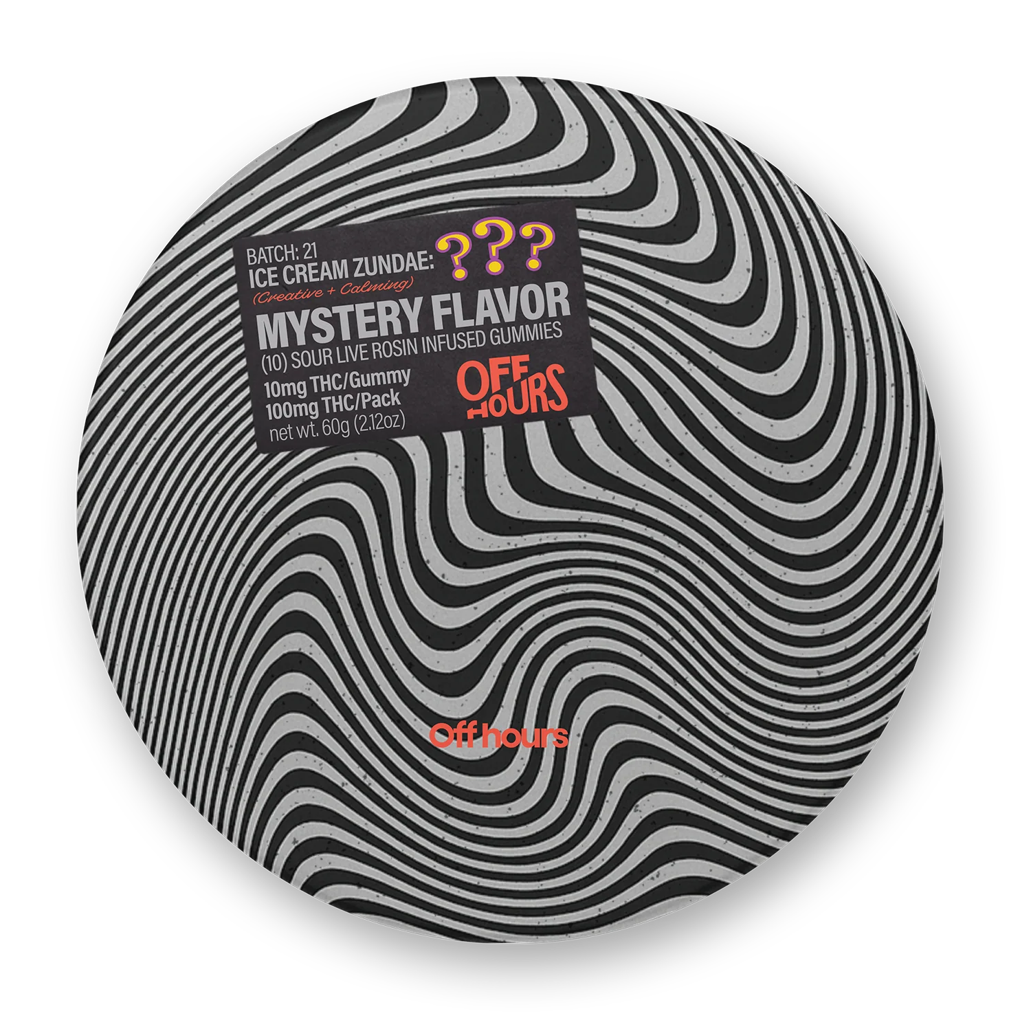 Off Hours Mystery Flavor Ice Cream Zundae Sour Gummies 10-pack {100mg}