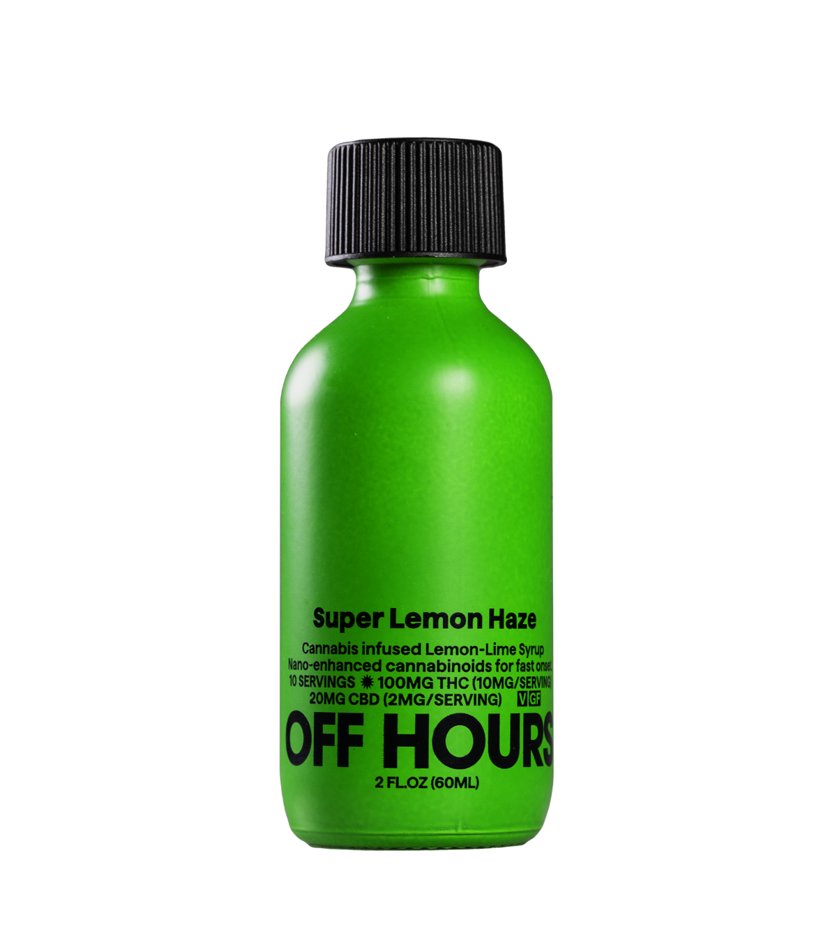 Off Hours Super Lemon Haze Cannabis Infused Syrup Drinks (Hybrid) {100mg}