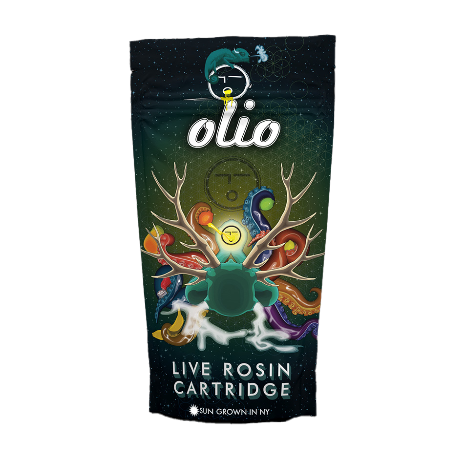 Olio Papaya Candy Live Rosin Cartridge Vape (Hybrid Indica) 76.24% {0.5g}