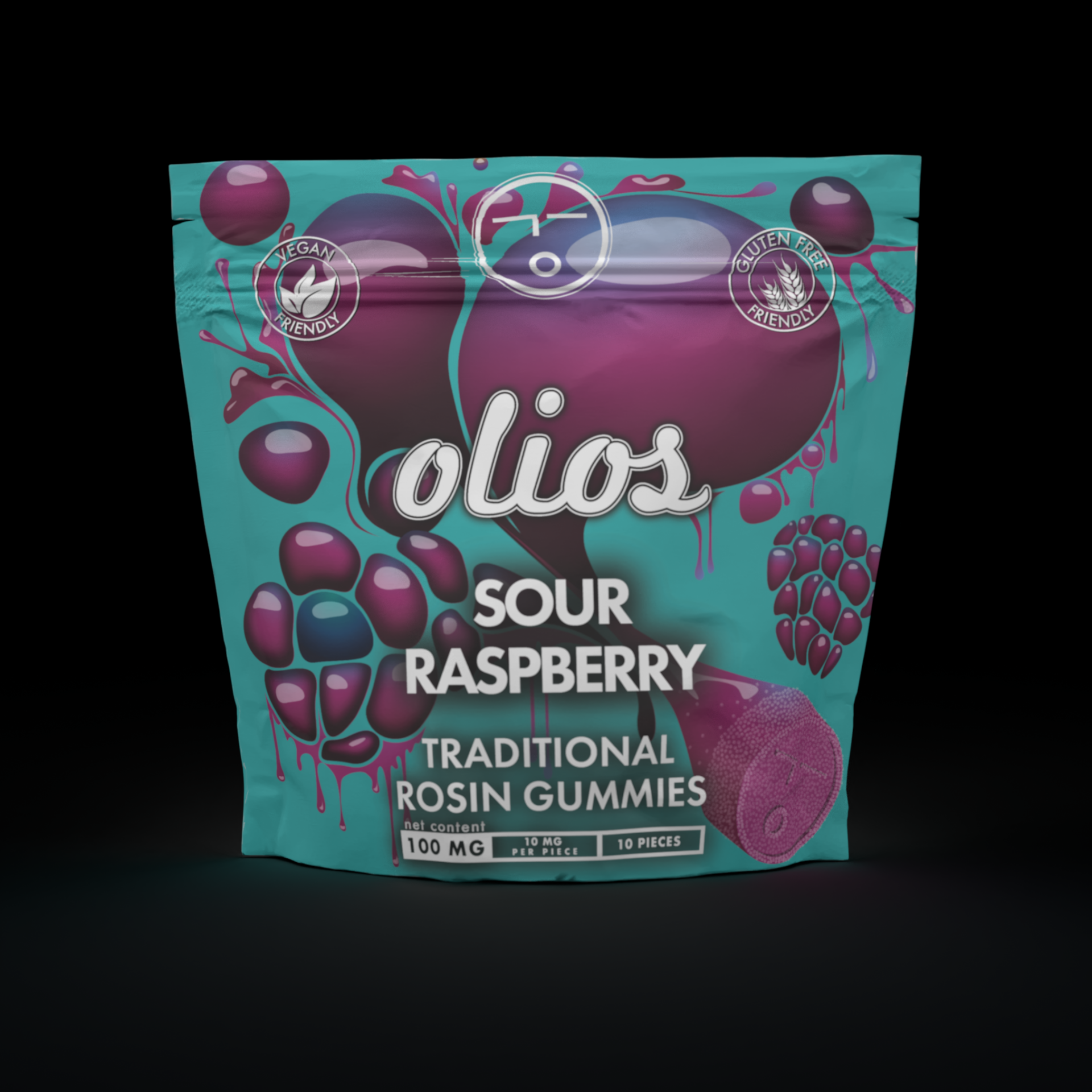 Olio Sour Raspberry Edible 10-pack {100mg}