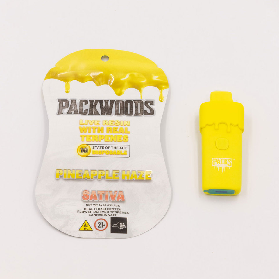 Packwoods Pineapple Haze Live Resin Disposable Vape