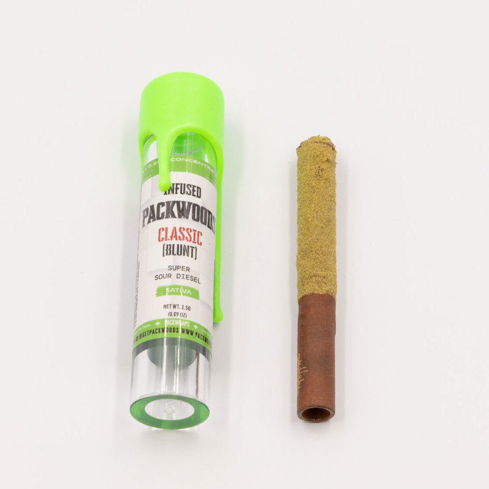 Packwoods Super Sour Diesel Infused Blunt Pre-Roll 1-pack (Sativa) 30%  {2.5g} - FlynnStoned Cannabis Company