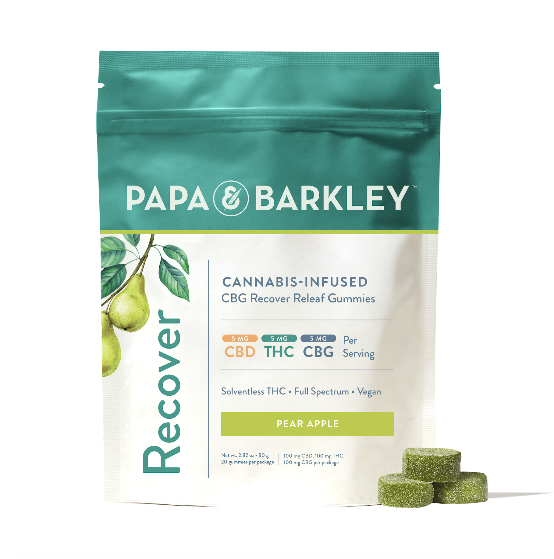 Papa & Barkley pear apple Recover Edible 20-pack (Hybrid) {100mg}