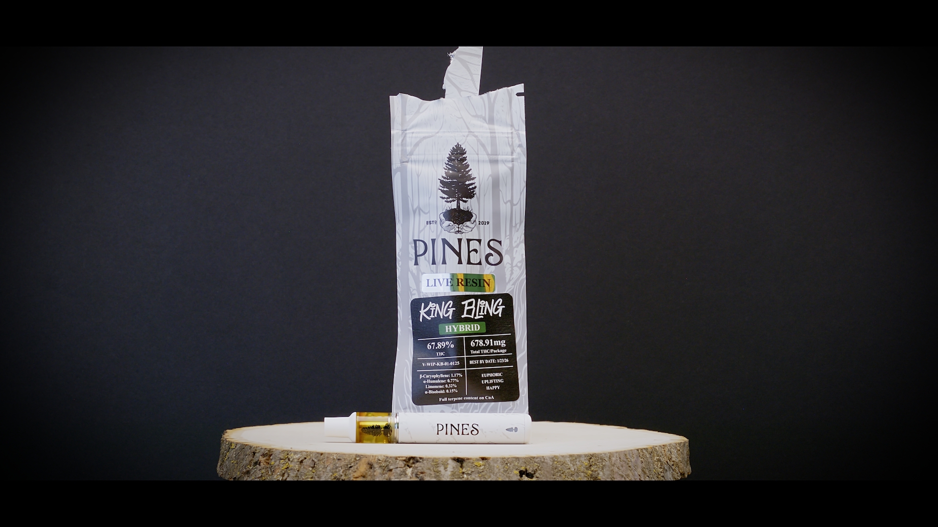 Pines King Bling Disposable Vapes  (Hybrid) 79% {1g}
