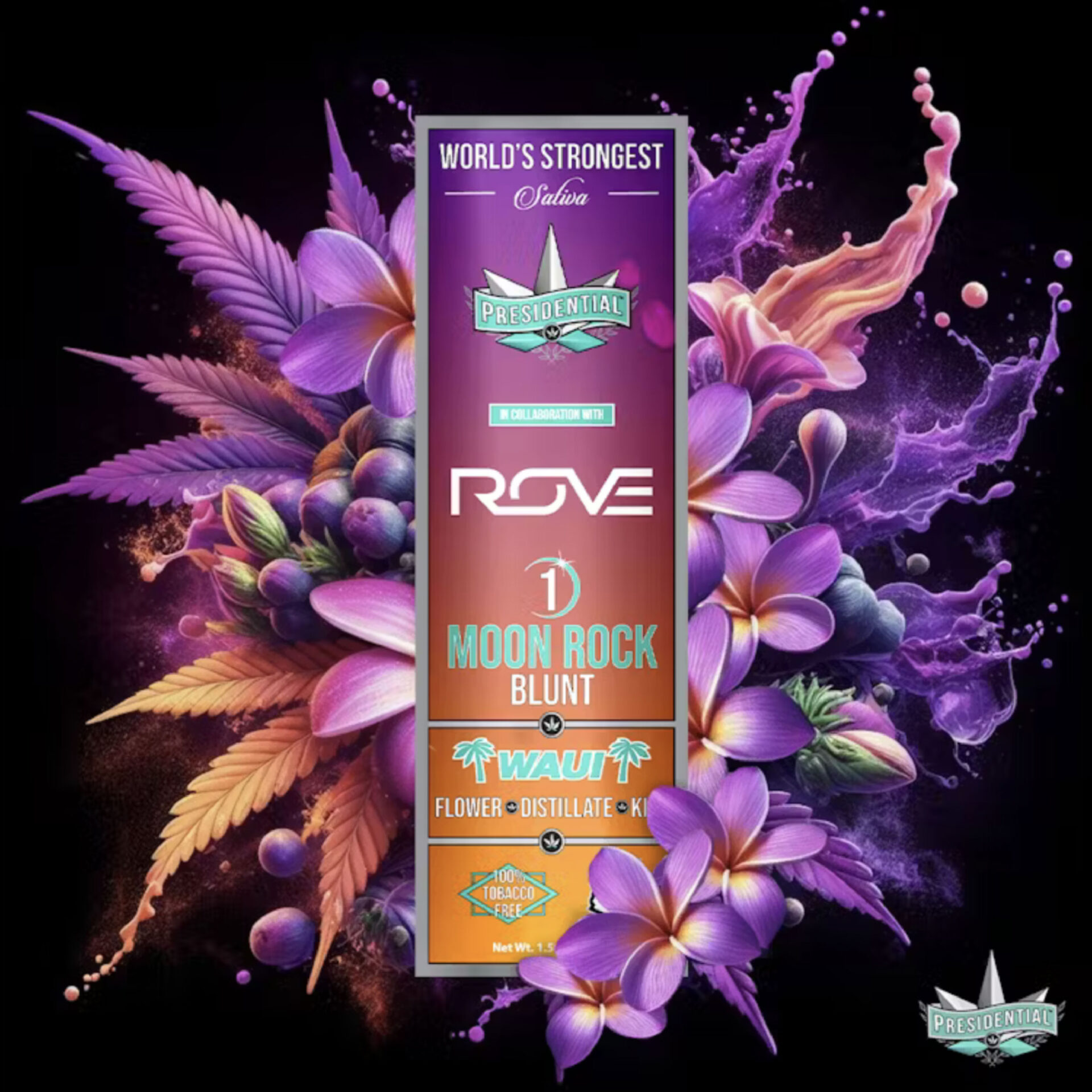 Presidential x Rove Waui Moon Rock Blunt (Sativa) 41.58% {1.5g}