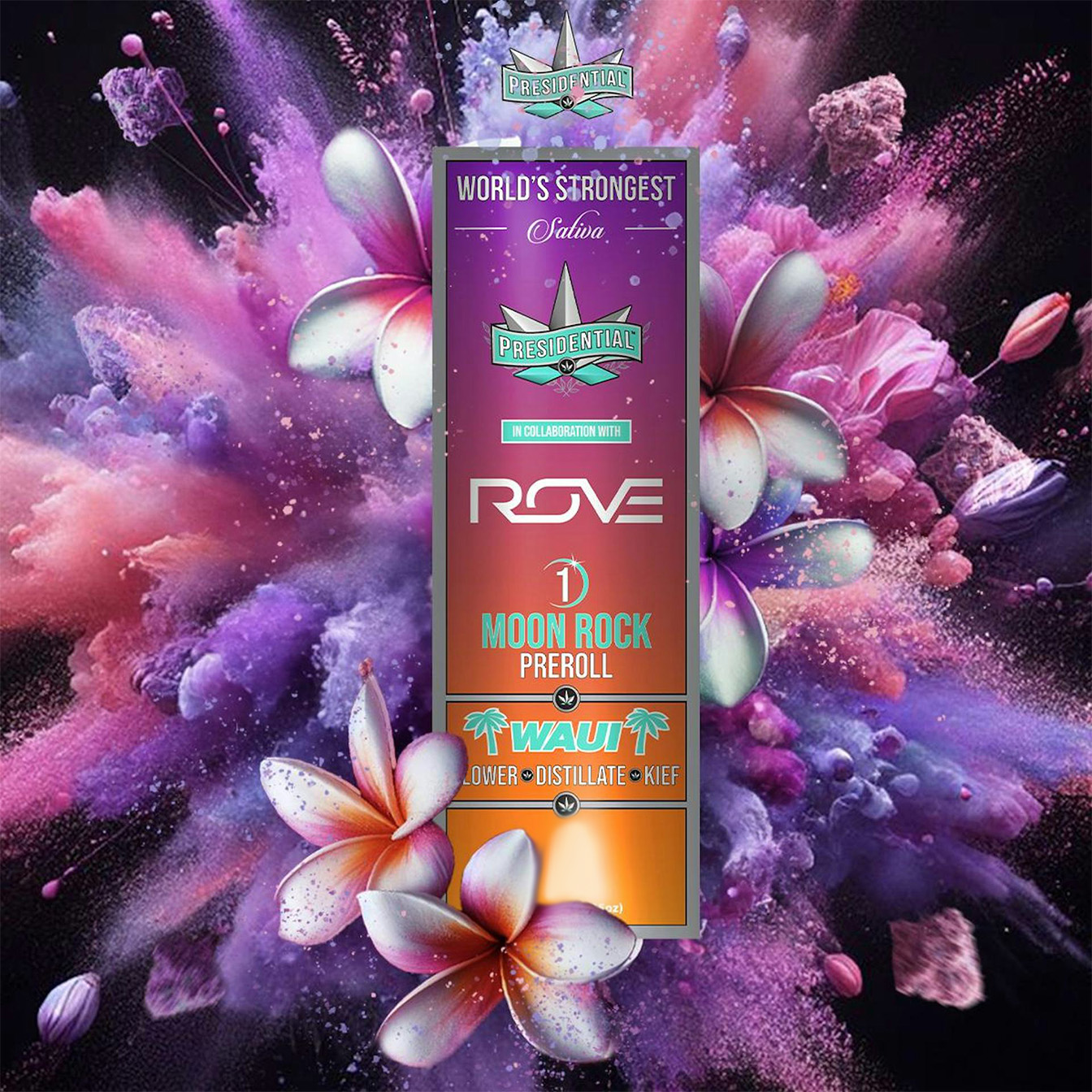 Presidential x Rove Waui Moon Rock Infused Pre-Roll (Sativa) 42.89% {1g}