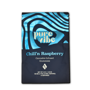 Pure Vibe Raspberry Gummies Edibles