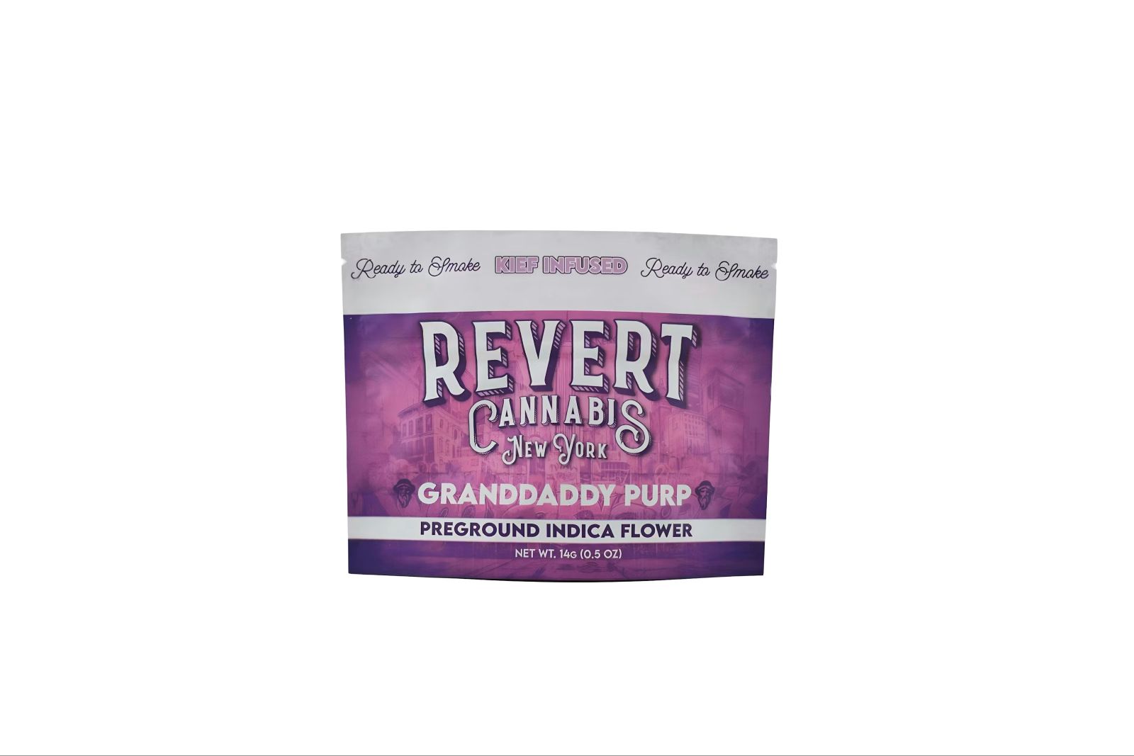 Revert Granddaddy Purp Keif Infused Ground Flower  (Indica) 30.4% {14g}
