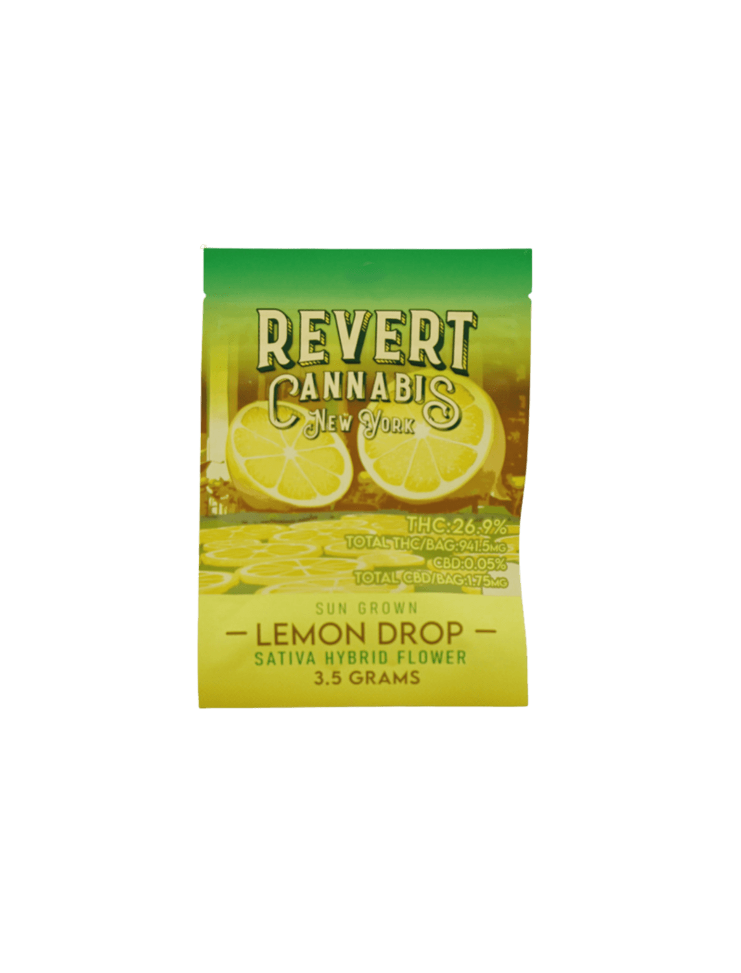 Revert Lemon Drop Flower  (Hybrid Sativa) 26% {3.5g}