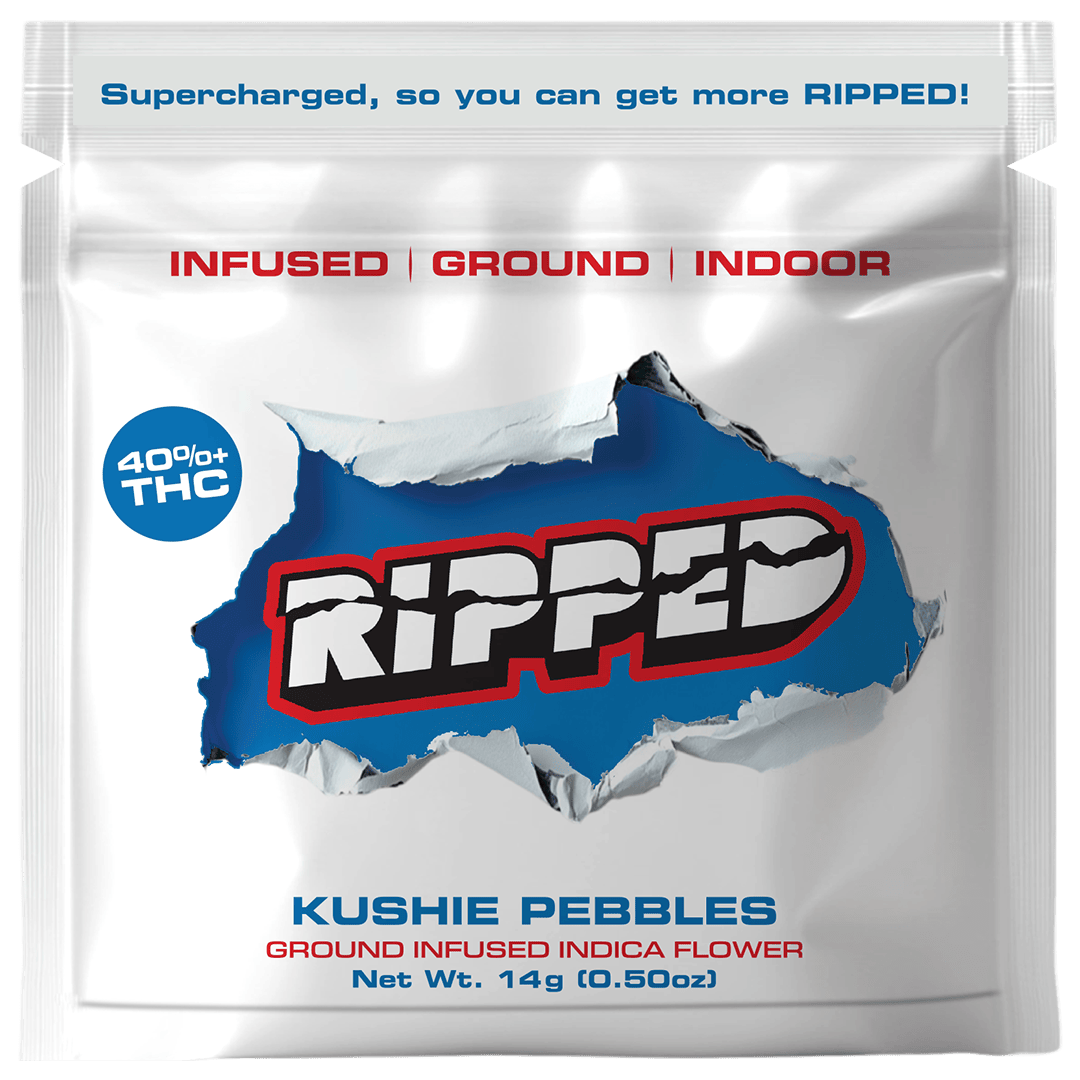 Ripped Kushie Pebbles Infused Ready To Roll Flower (Indica) 40.00% {14g}