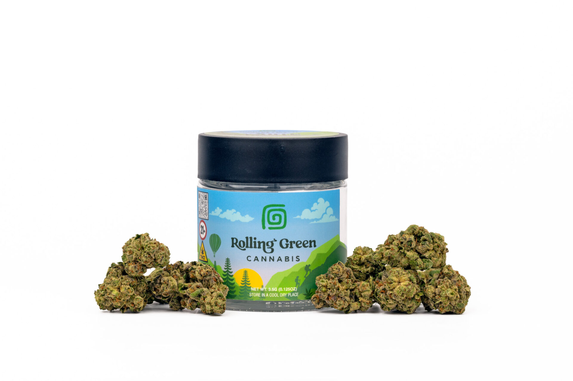 Rolling Green Black Scotti Flower  (Sativa) 32.03% {3.5g}