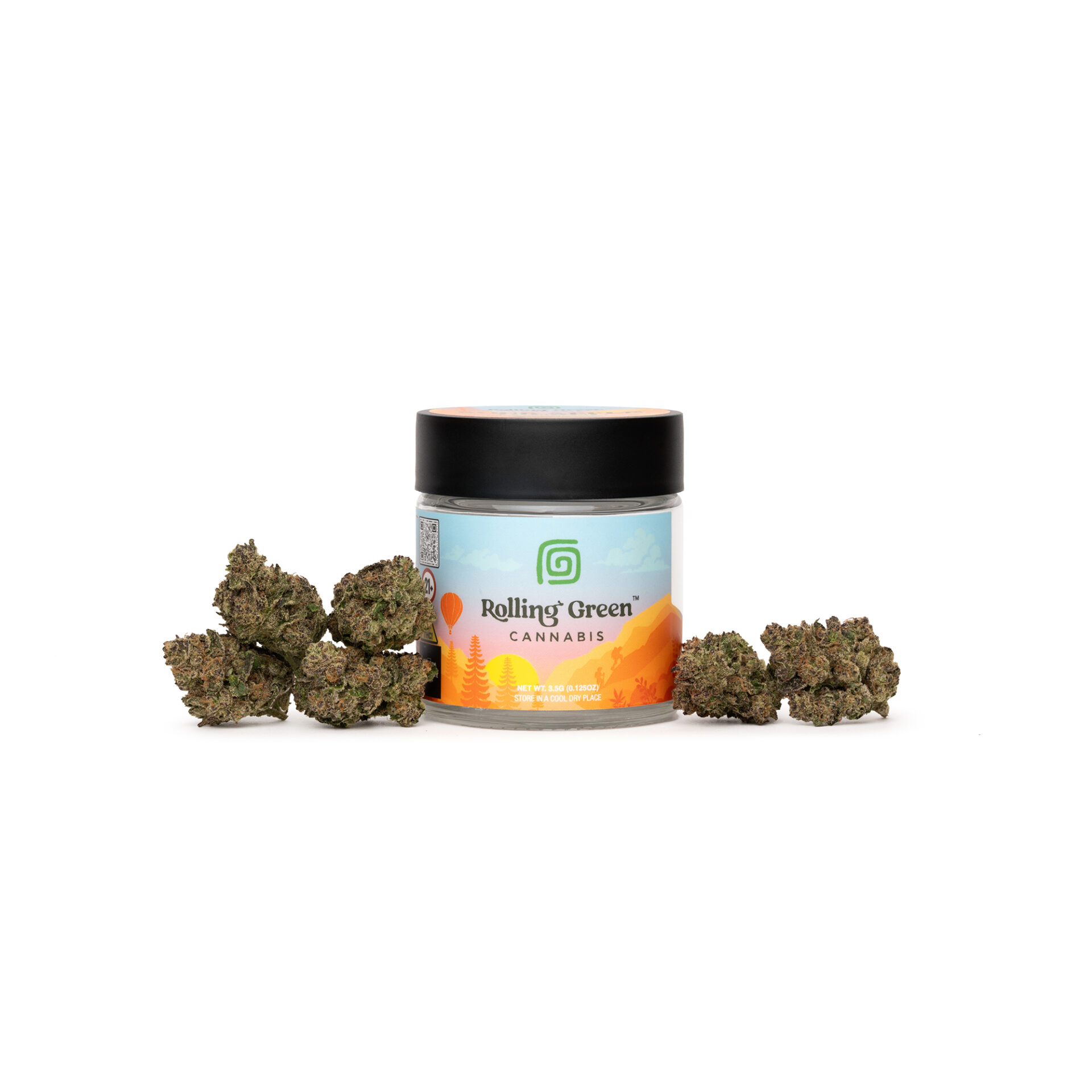 Rolling Green Cannabis Grape Gas Flower  (Indica) 28% {3.5g}
