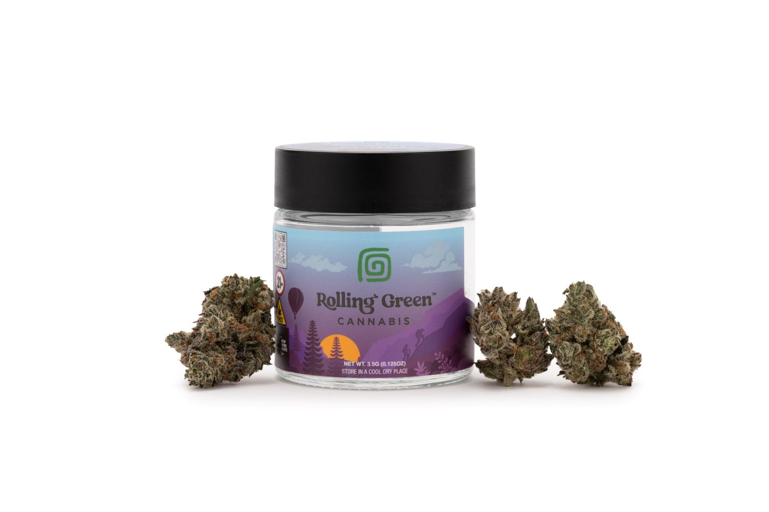 Rolling Green Cannabis Woreoz Flower (Indica) 31.4% {3.5g}