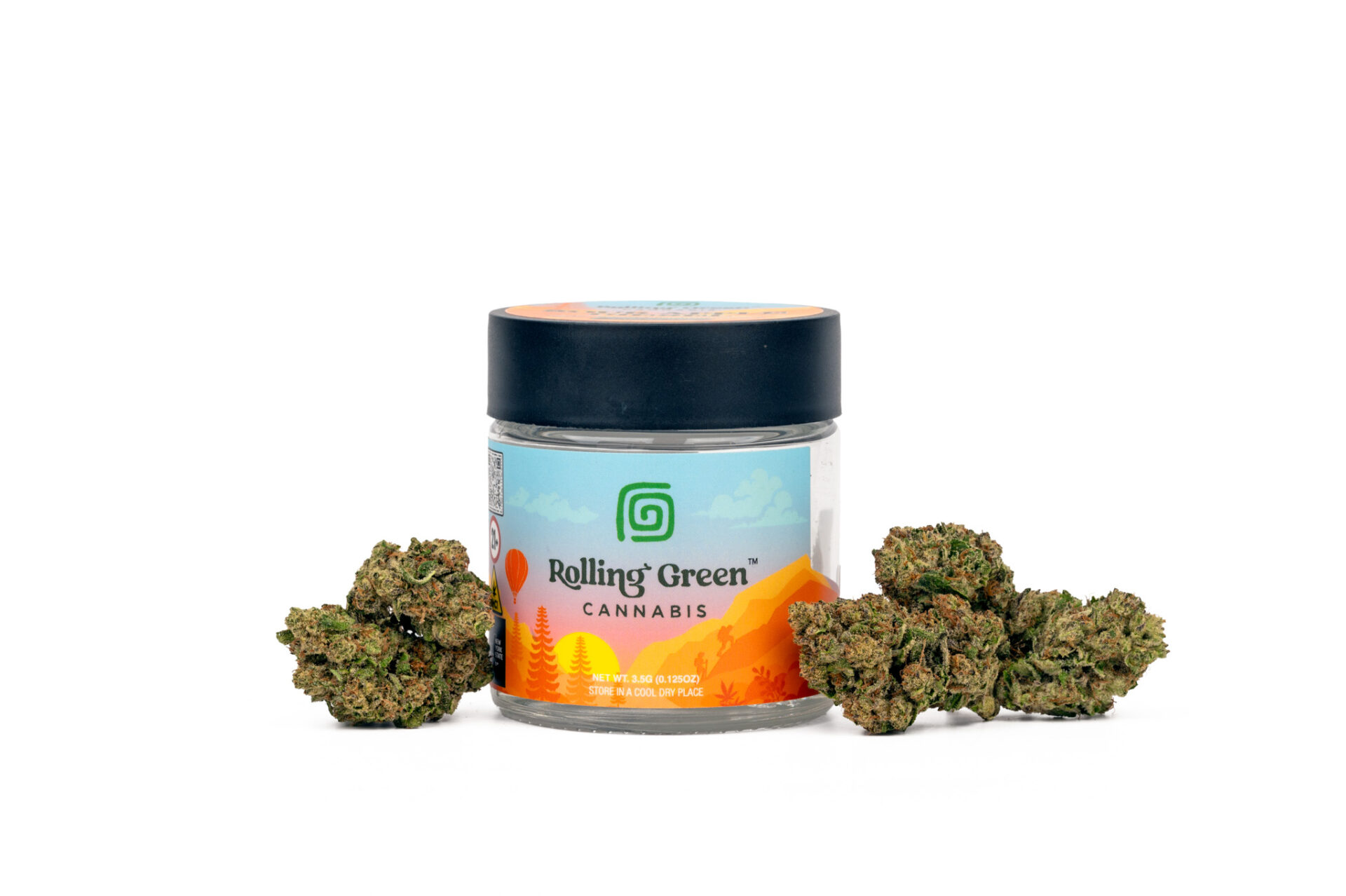 Rolling Green Cannabis Lemon Cherry Gelato Flower  (Indica) 34.06% {3.5g}