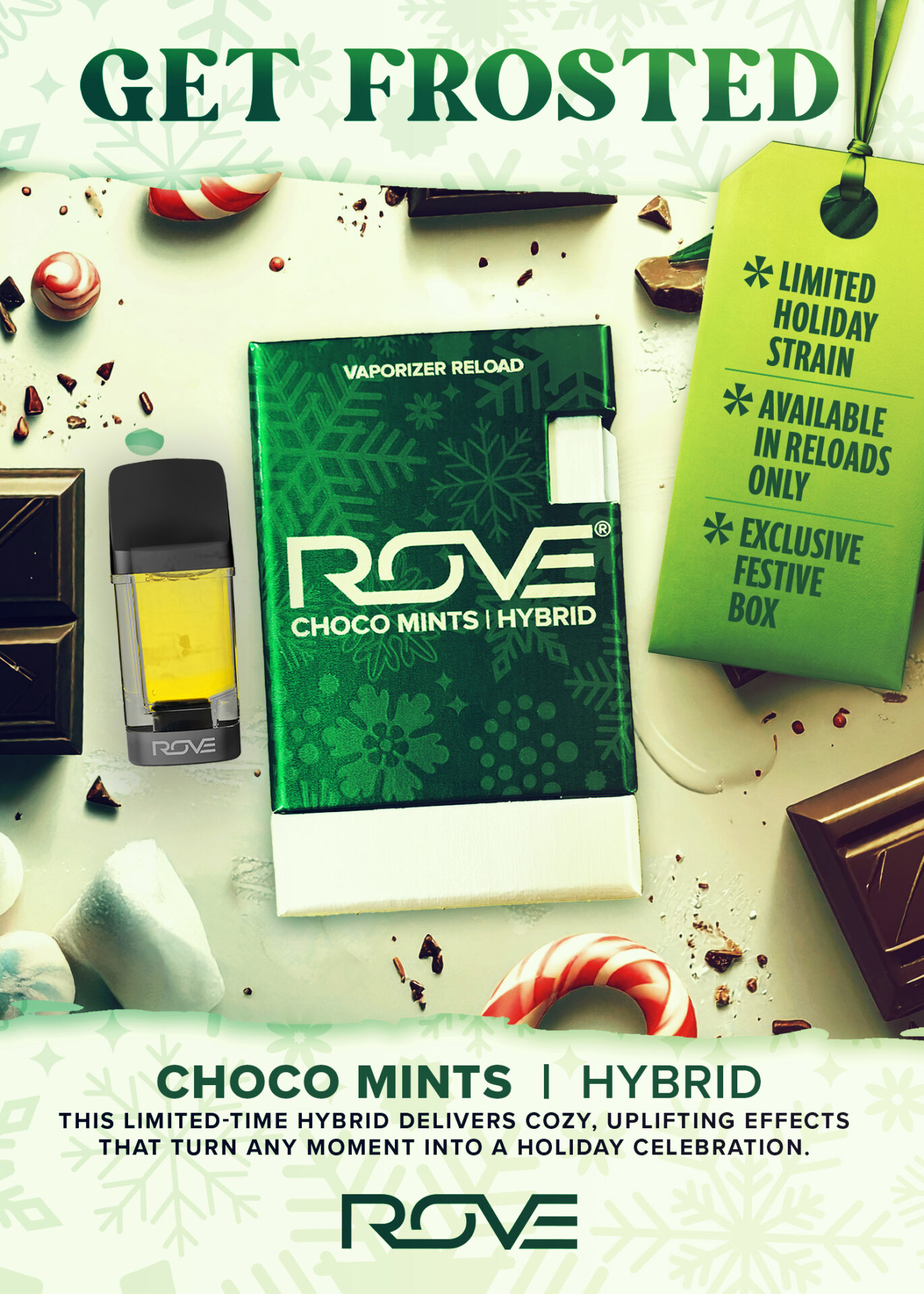 Rove Choco Mints Live Resin/ Diamond Vape Pods (Hybrid) 88.13% {1g}