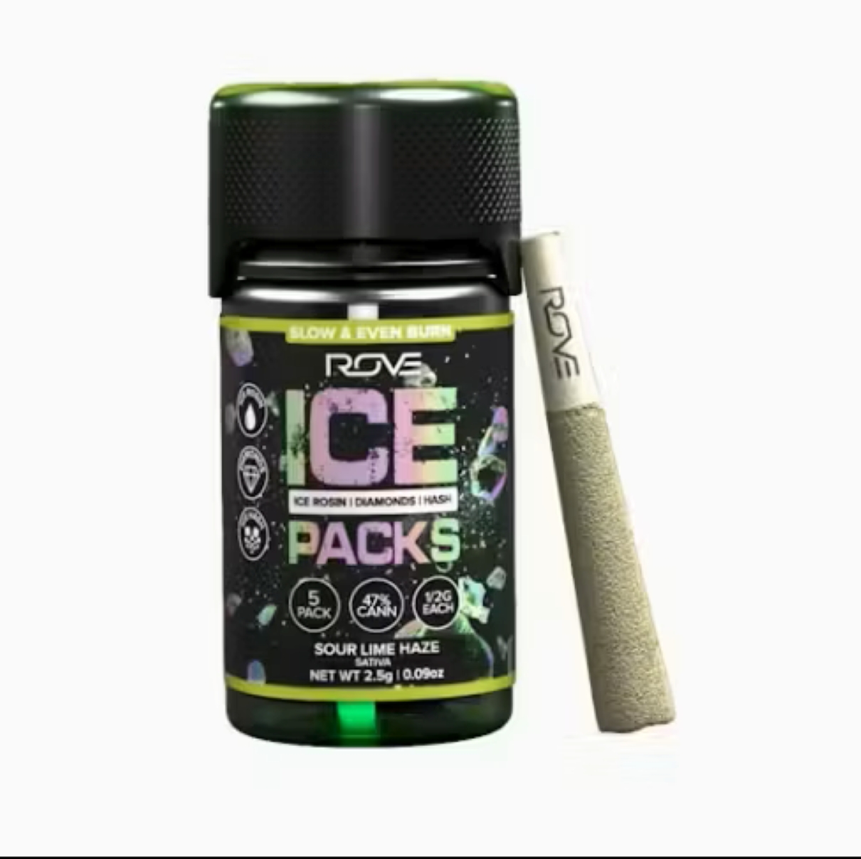 Rove Sour Lime Haze Infused Pre-Rolls 5-pack (Sativa) 42.12% {2.5g}