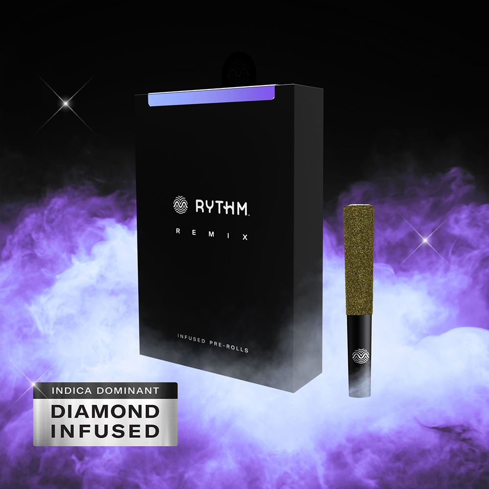 Rythm Blueberry Kush Remix Infused Pre-Rolls 5-pack (Indica) 40% {2.5g}
