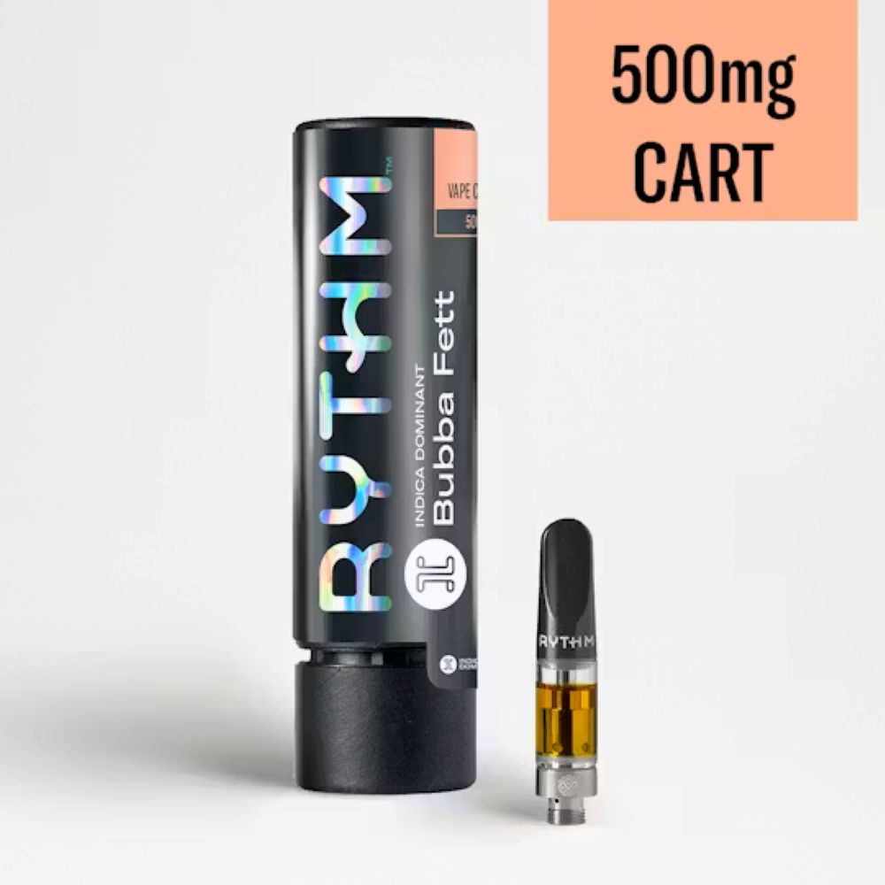 Rythm Bubba Fett Solventless Threaded Vape Cartridges (Indica) 79.91% {0.5g}