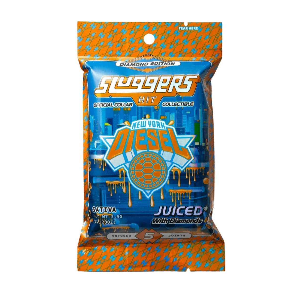 Sluggers NYC Diesel Infused Pre-Rolls 5-pack (Sativa) 41.8% {3.5g}