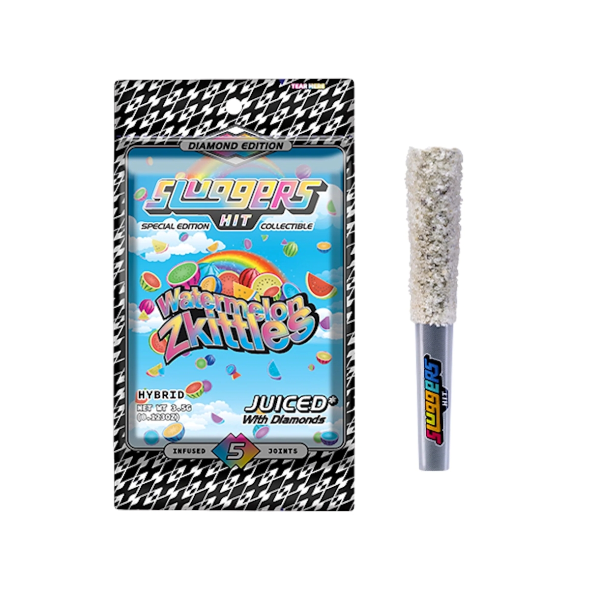 Sluggers Watermelon Zkittles Juiced Infused Mini Blunts 5-pack (Hybrid) 43% {3.5g}