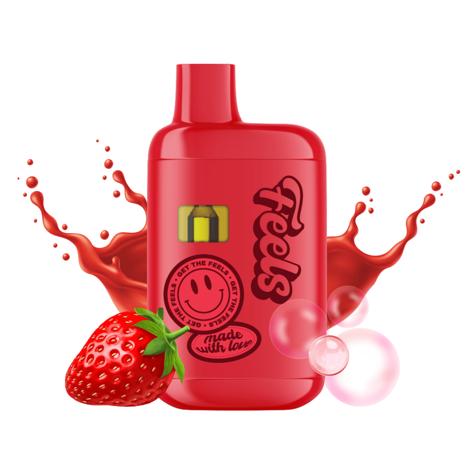 Smoakland Strawberry Bubblegum "Feels" All-In-One Vapes  (Sativa) 76.3% {1g}