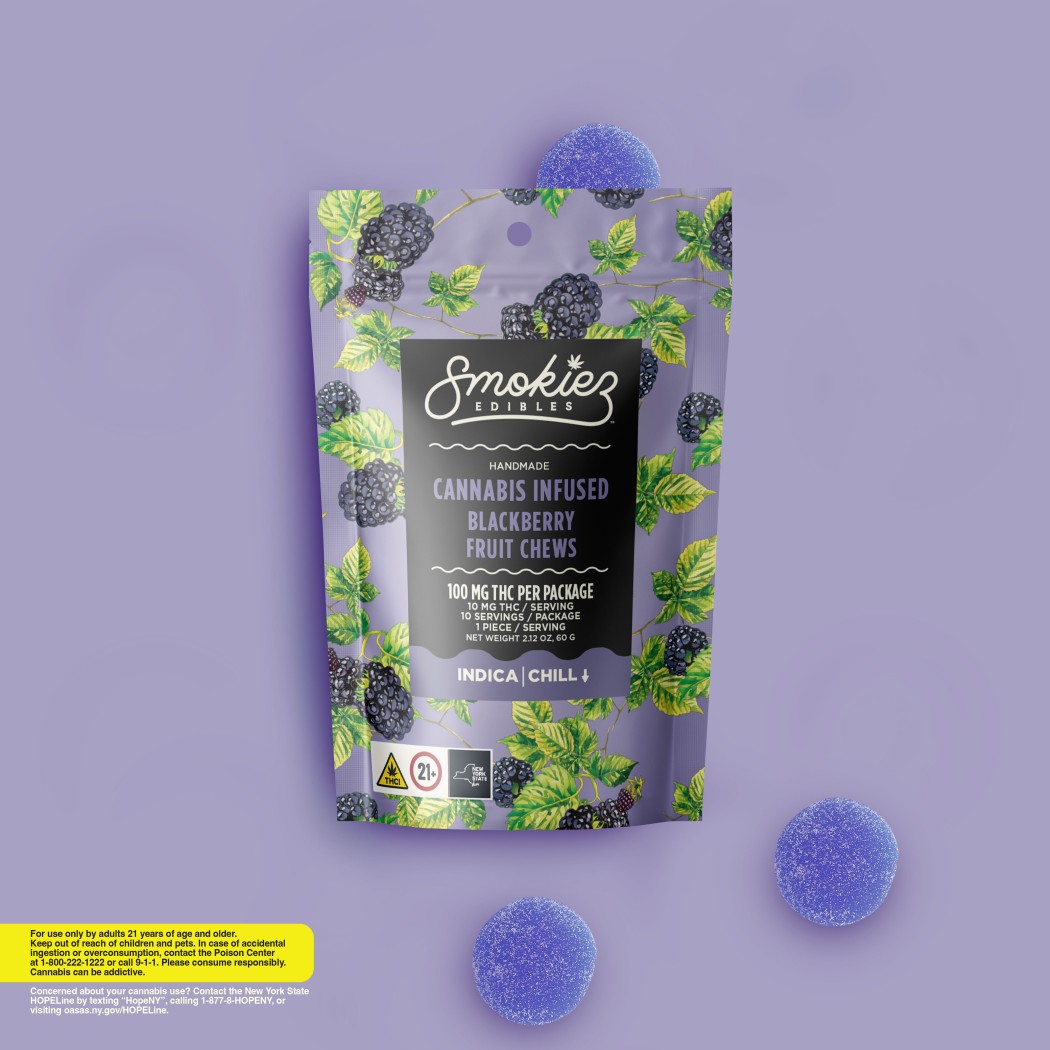 Smokiez Sweet Blackberry Gummies 10-pack (Indica) {100mg}