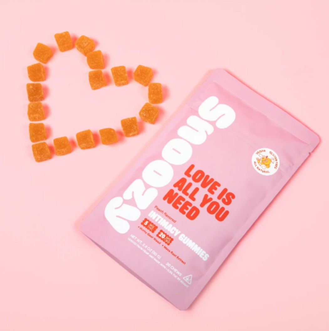 Snoozy Peach Intimacy 1:5 THC:CBD Gummies 20-pack (Hybrid Indica) {100mg}