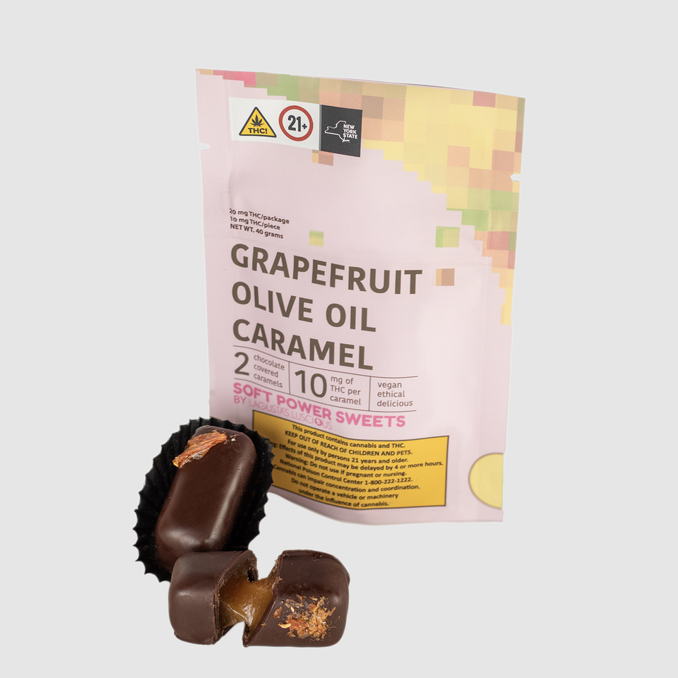Soft Power Sweets Grapefruit Olive Oil Caramel Edibles 2-pack