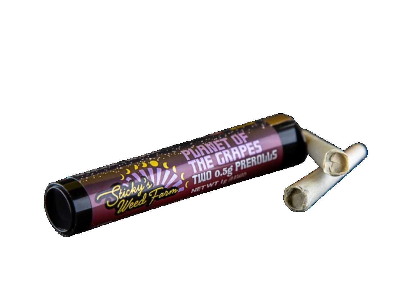 Sticky's Weed Farm Planet of the Grapes Pre-Rolls 2-pack (Hybrid Indica) 23.46% {1g}