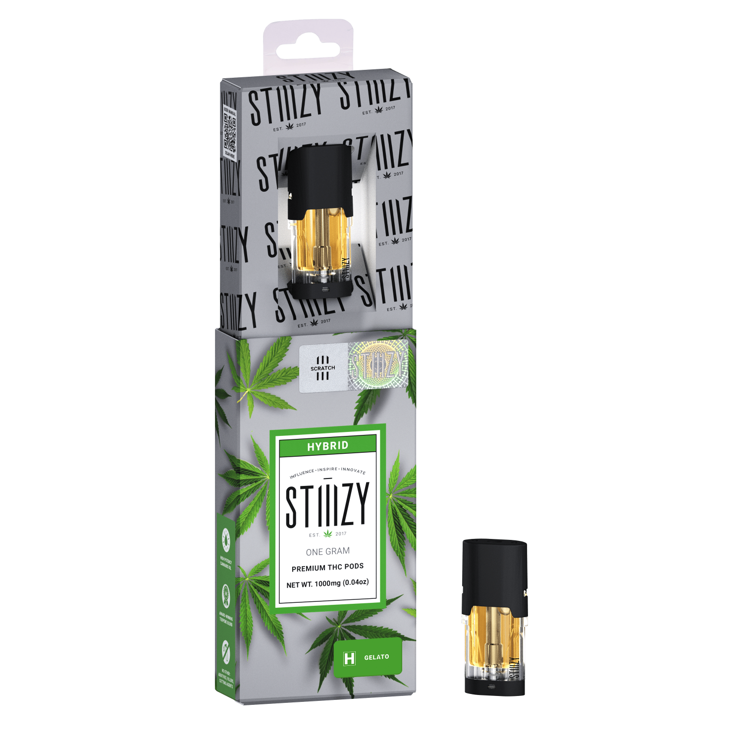 Stiiizy Gelato Vape Pods  (Hybrid) 85.89% {1g}