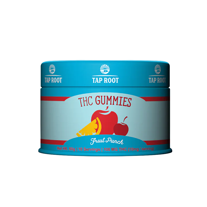 Tap Roots Fruit Punch 10mg gummies; 100mg