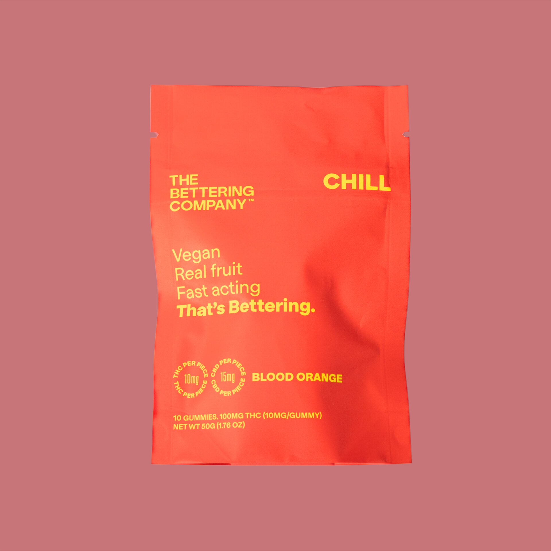 The Bettering Company Blood Orange Gummies 10-pack (Hybrid) {100mg}