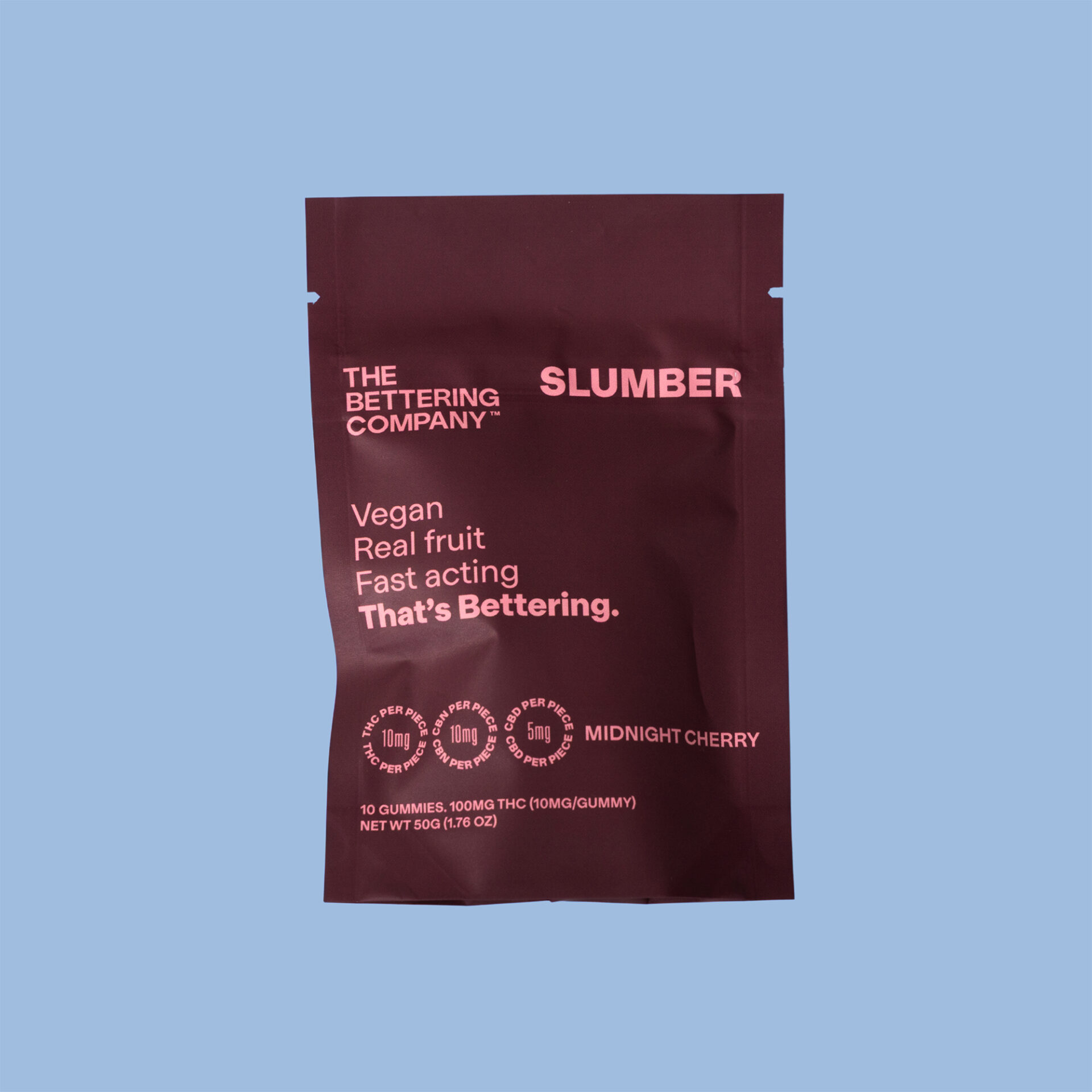 The Bettering Company Midnight Cherry 2:1 Gummies 10-pack (Indica) {100mg}