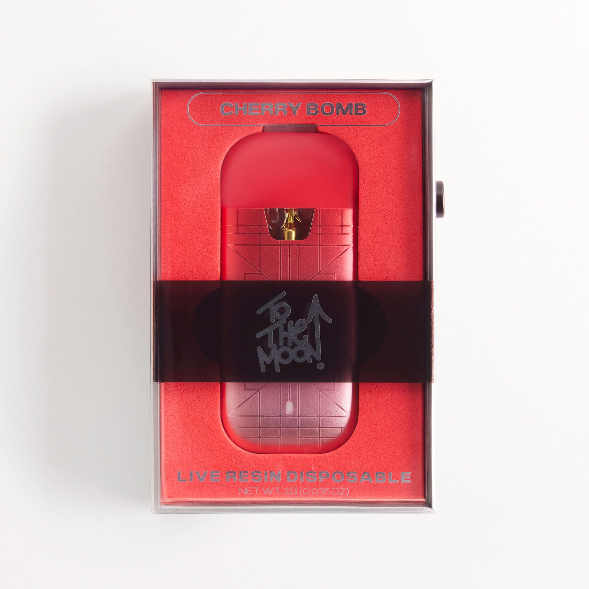 To The Moon Cherry Bomb Live Resin All-In-One Vapes  (Hybrid Sativa) 88.54% {1g}