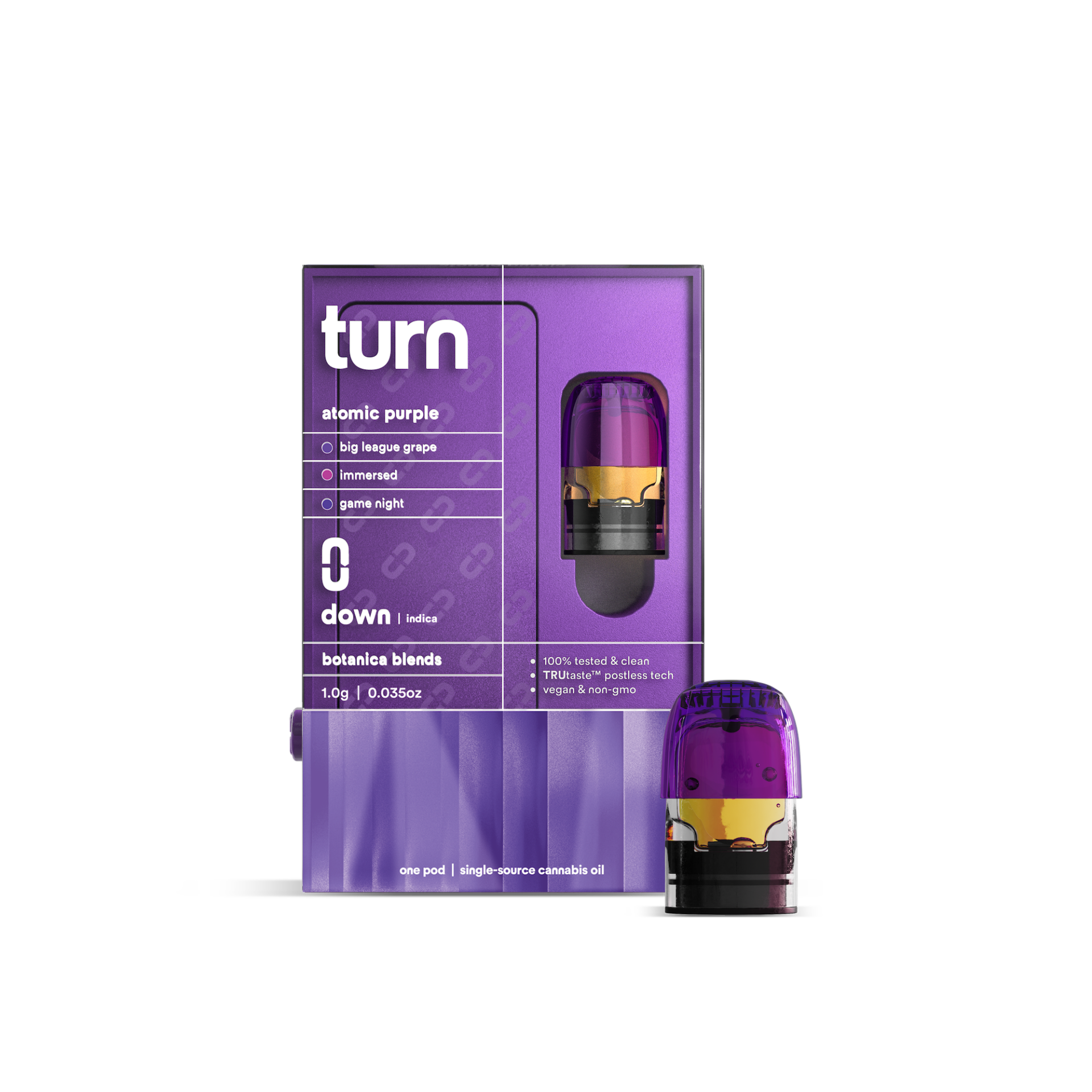 TURN Atomic Purple Retrovision Vape Pods  (Indica) 81% {1g}