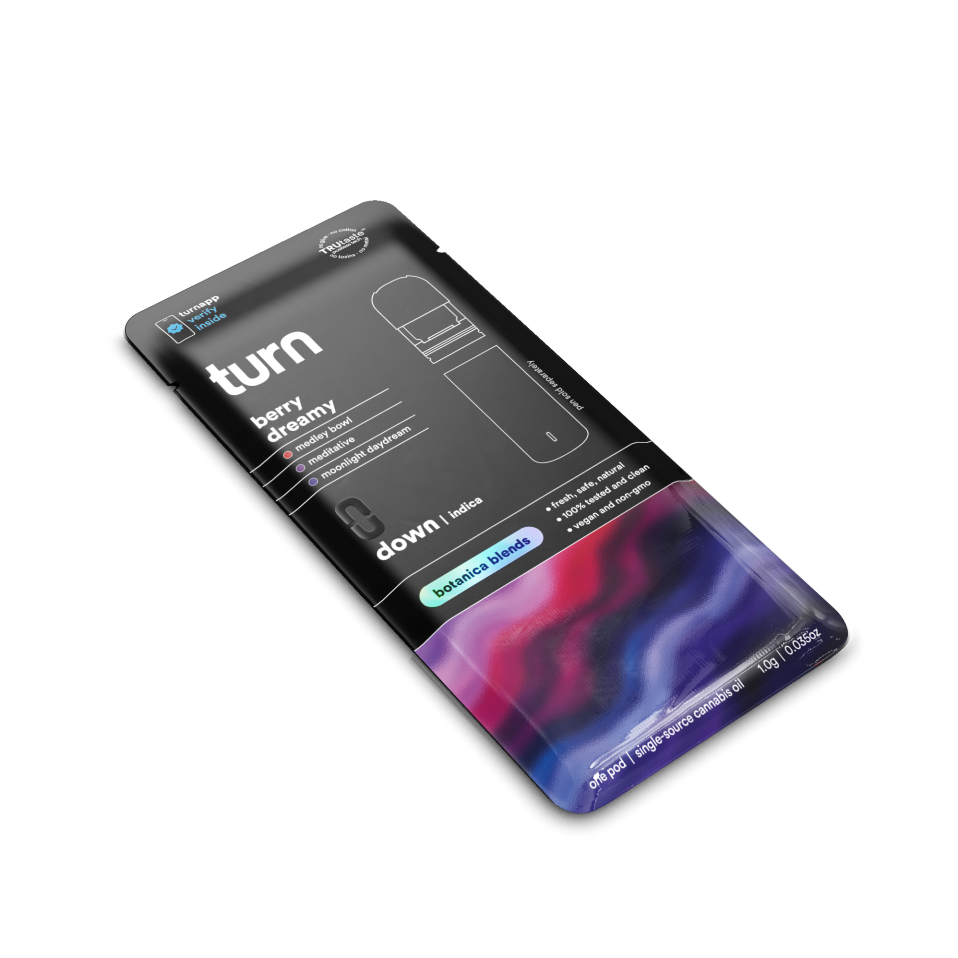 TURN Berry Dreamy Vape Pods  (Indica) 90% {1g}